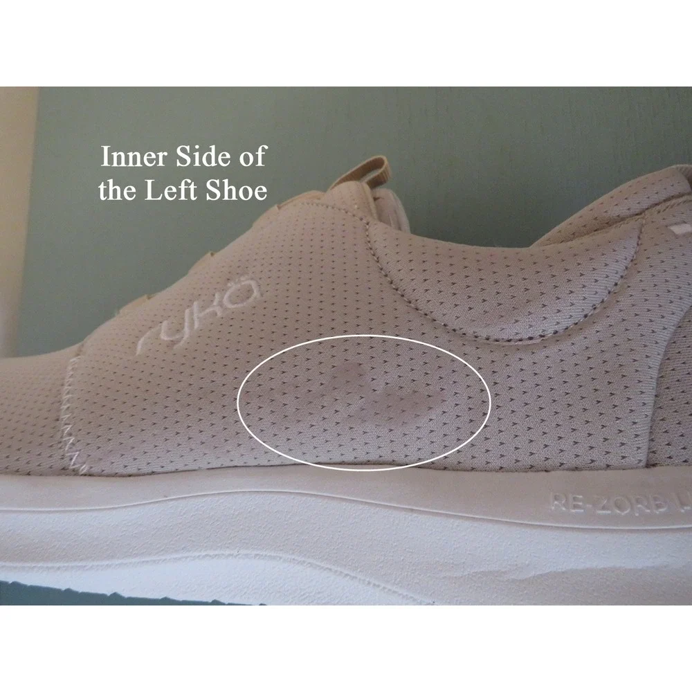 New Ryka Renew Recovery Bungee Slip-On Sneaker Size 9.5 Washable In French Beige